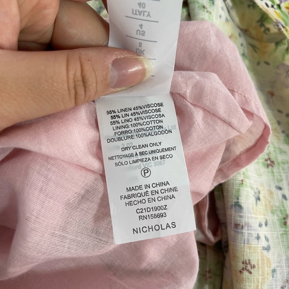 $395 NICHOLAS Susan Maxi Dress in Whistledown Floral Size 4 - Picture 9 of 9